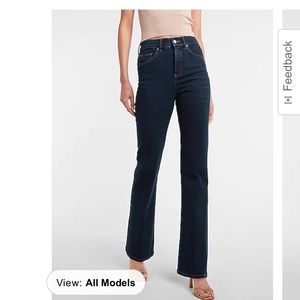 High Waisted Dark Wash 90s Bootcut Jeans